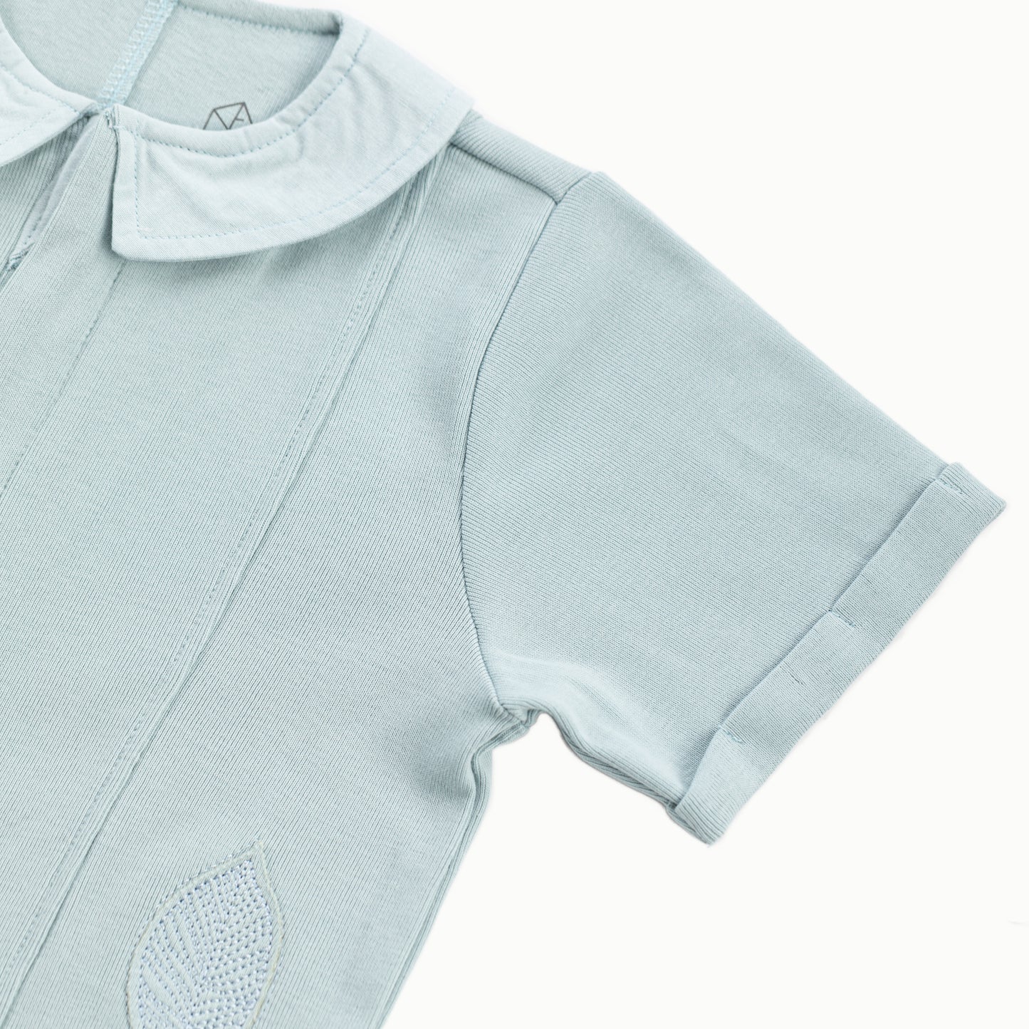 Birch Romper in Sleepy Blue