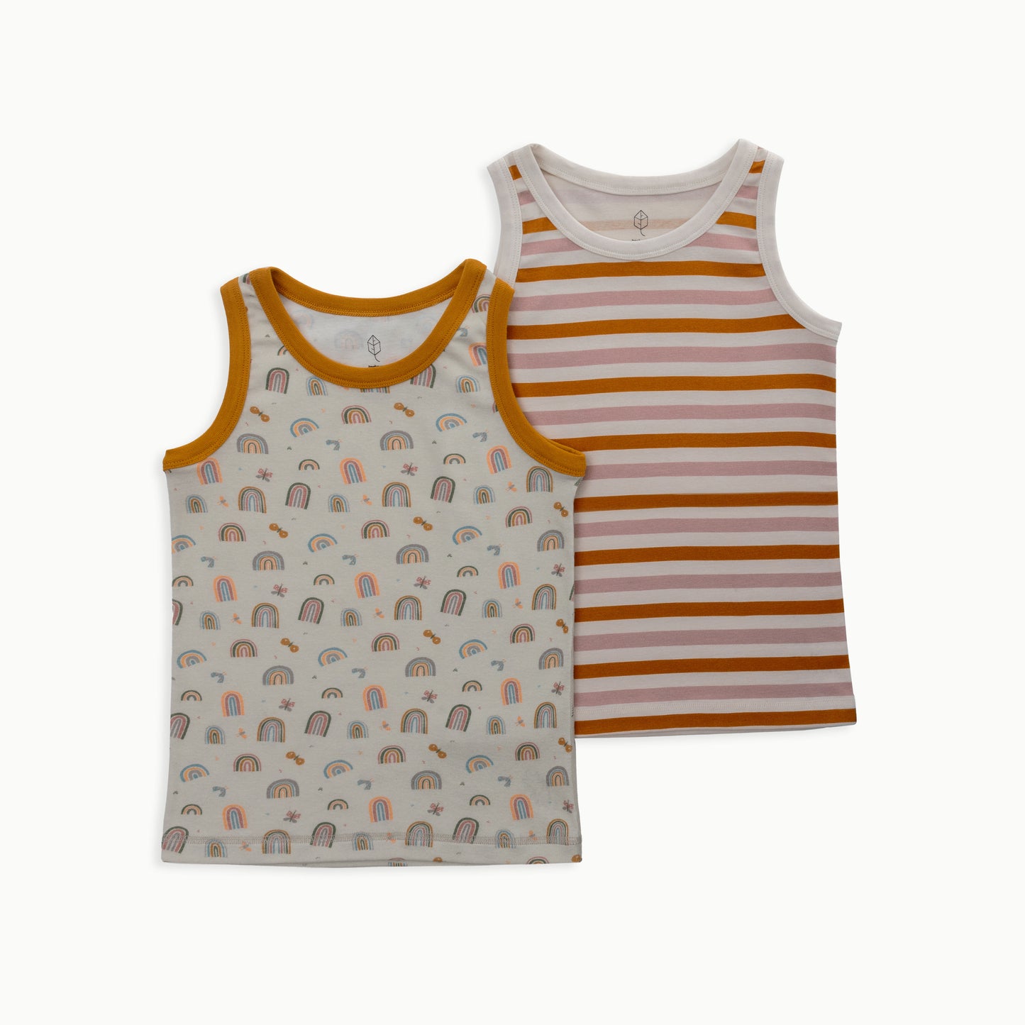 Organic Cotton Tank, 2-Pack | Rainbow + Striped