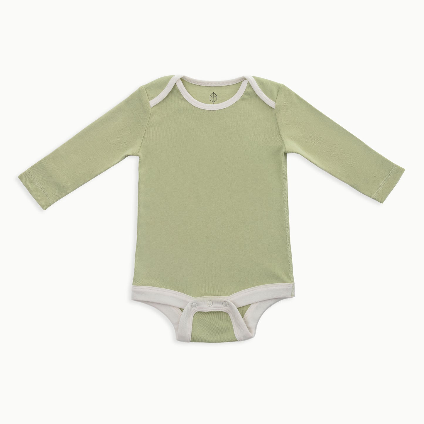 Organic Cotton Baby Long Sleeve Bodysuit, 2-Pack | Dinosaur + Solid Green