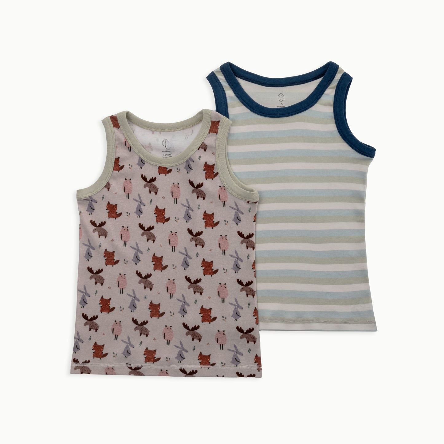 Organic Cotton Tank, 2-Pack | Woodland + Striped