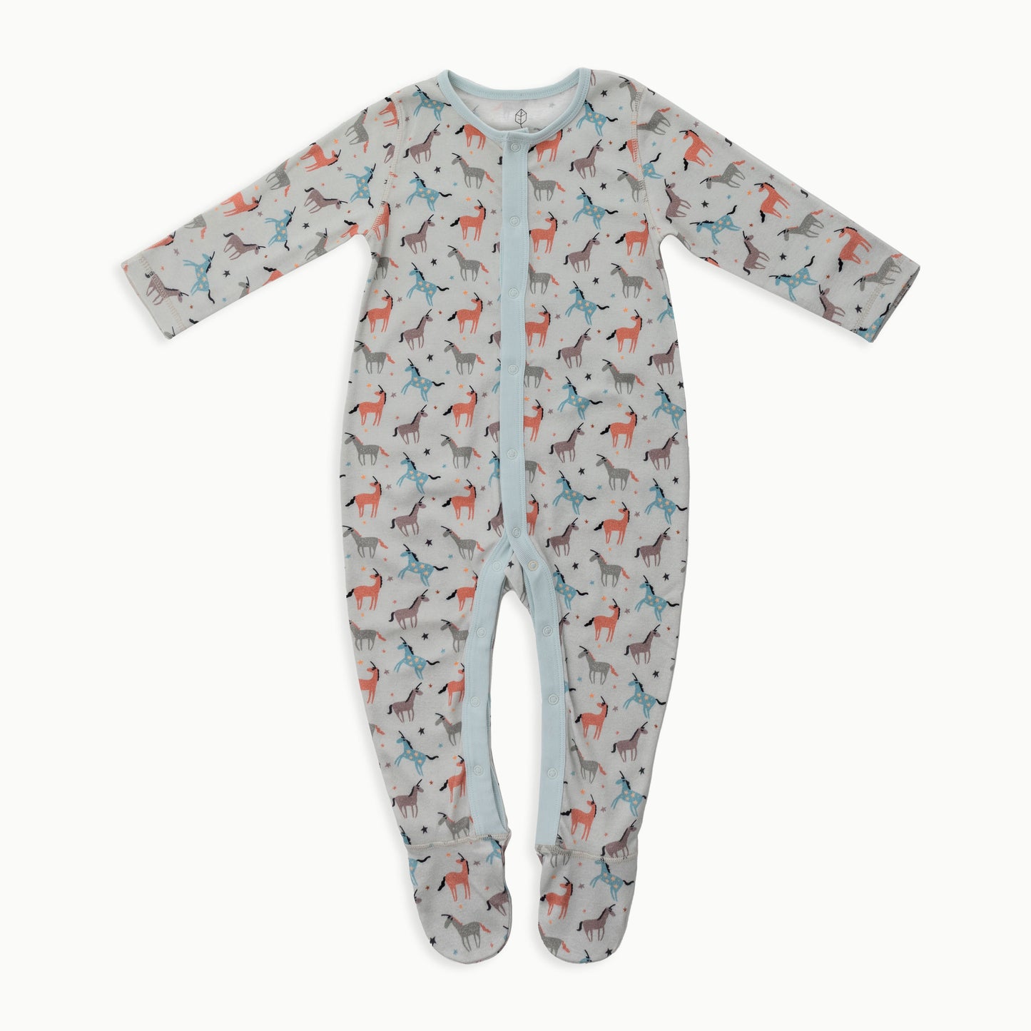 Organic Cotton Baby Sleeper, 2-Pack | Unicorn + Solid Cream
