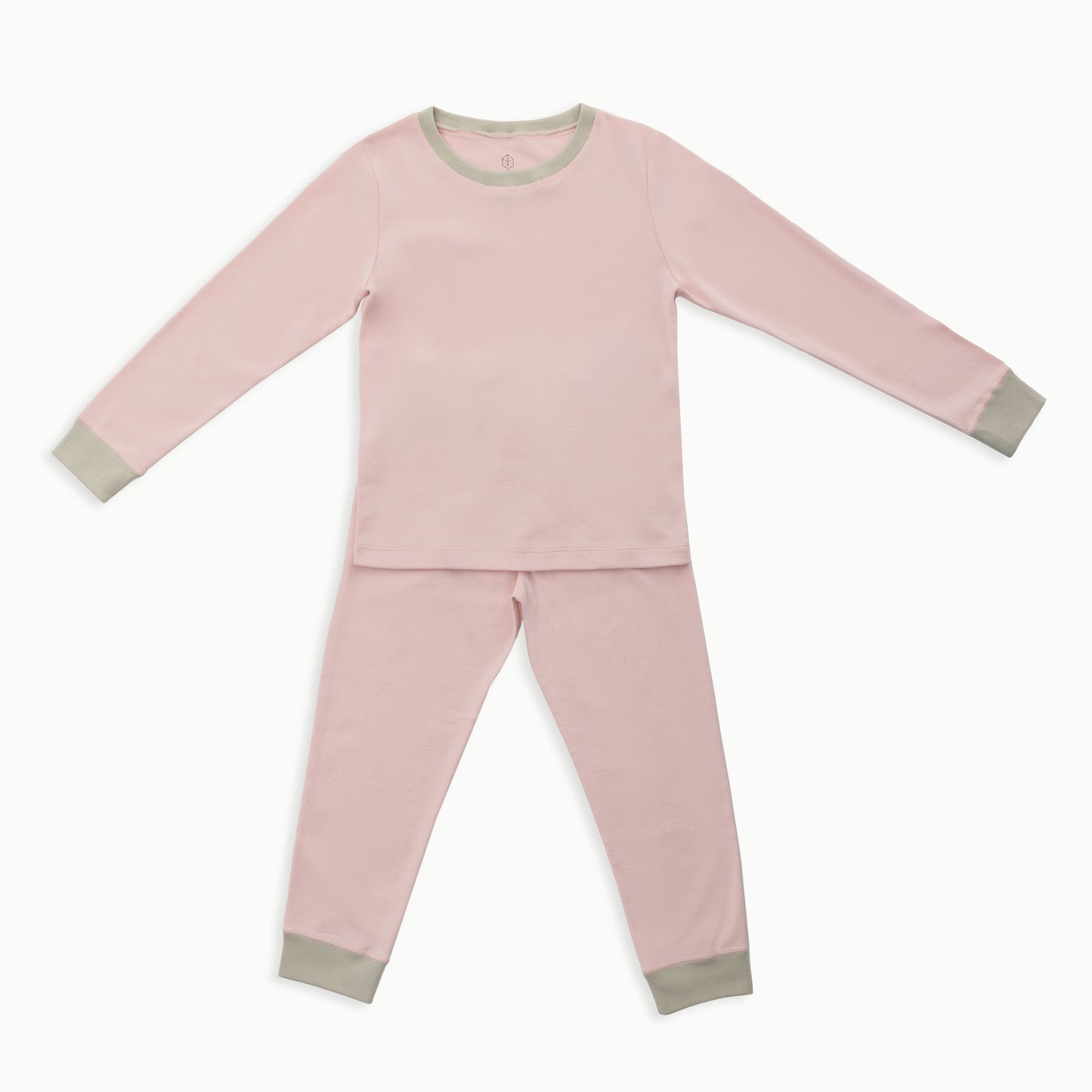 Organic Cotton Long-Sleeve Pajamas | Solid Pink