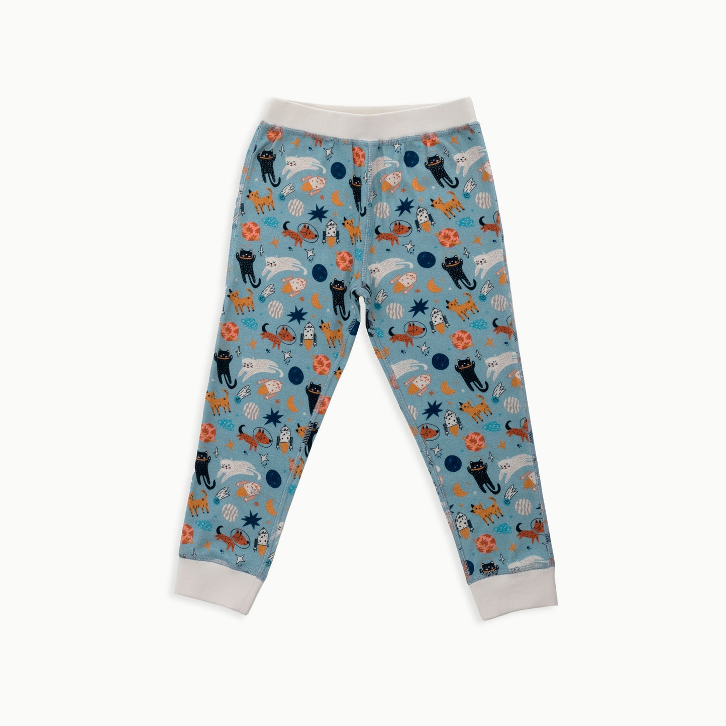 Organic Cotton Long-Sleeve Pajamas | Space Cats