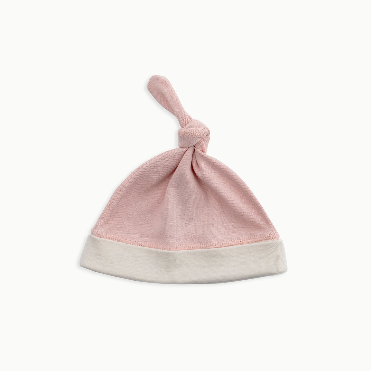 Baby Knotted Hat | Striped + Solid Pink