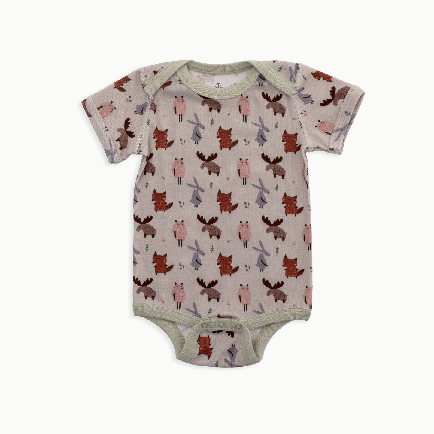Baby Short Sleeve Bodysuit, 2-Pack | Woodland + Striped