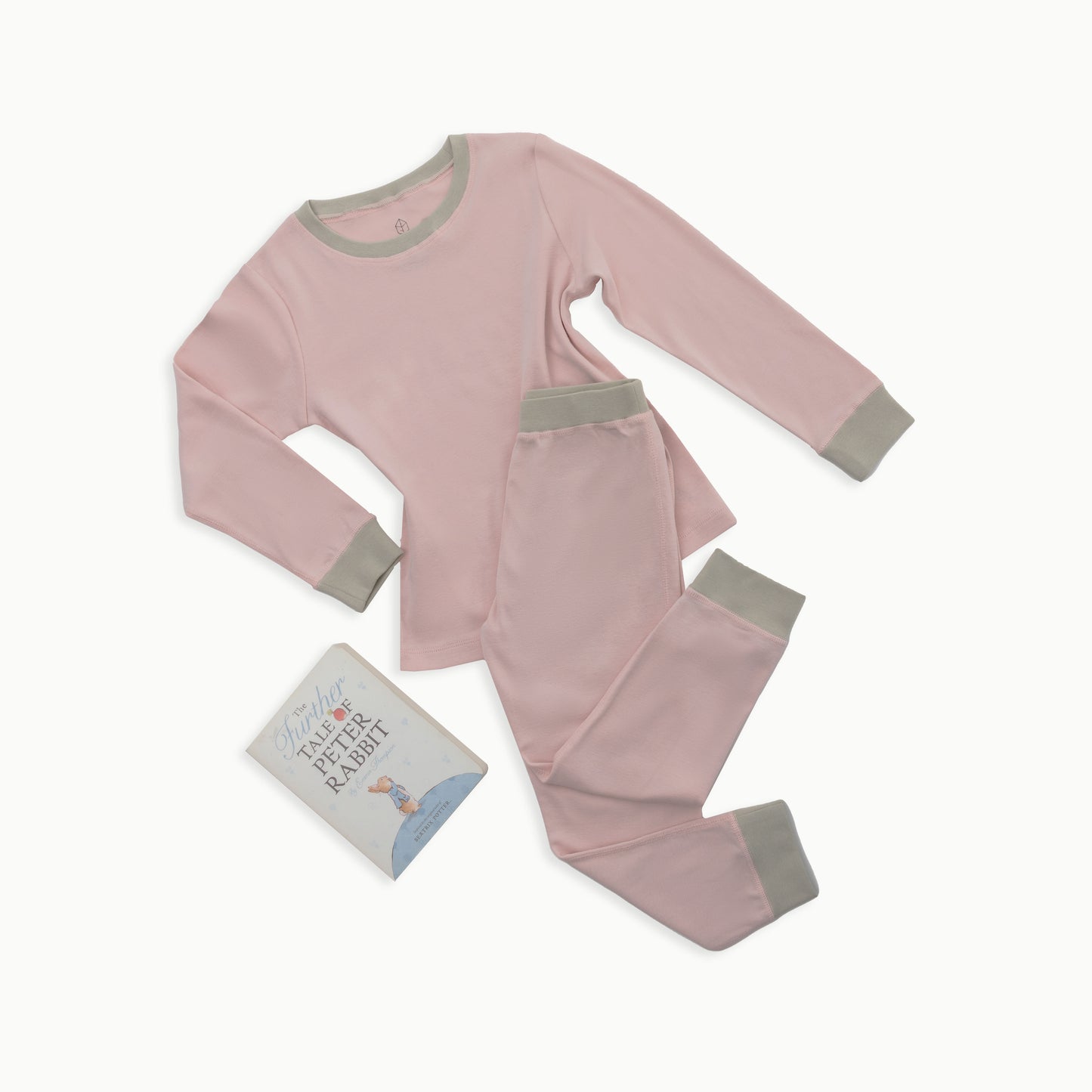 Organic Cotton Long-Sleeve Pajamas | Solid Pink