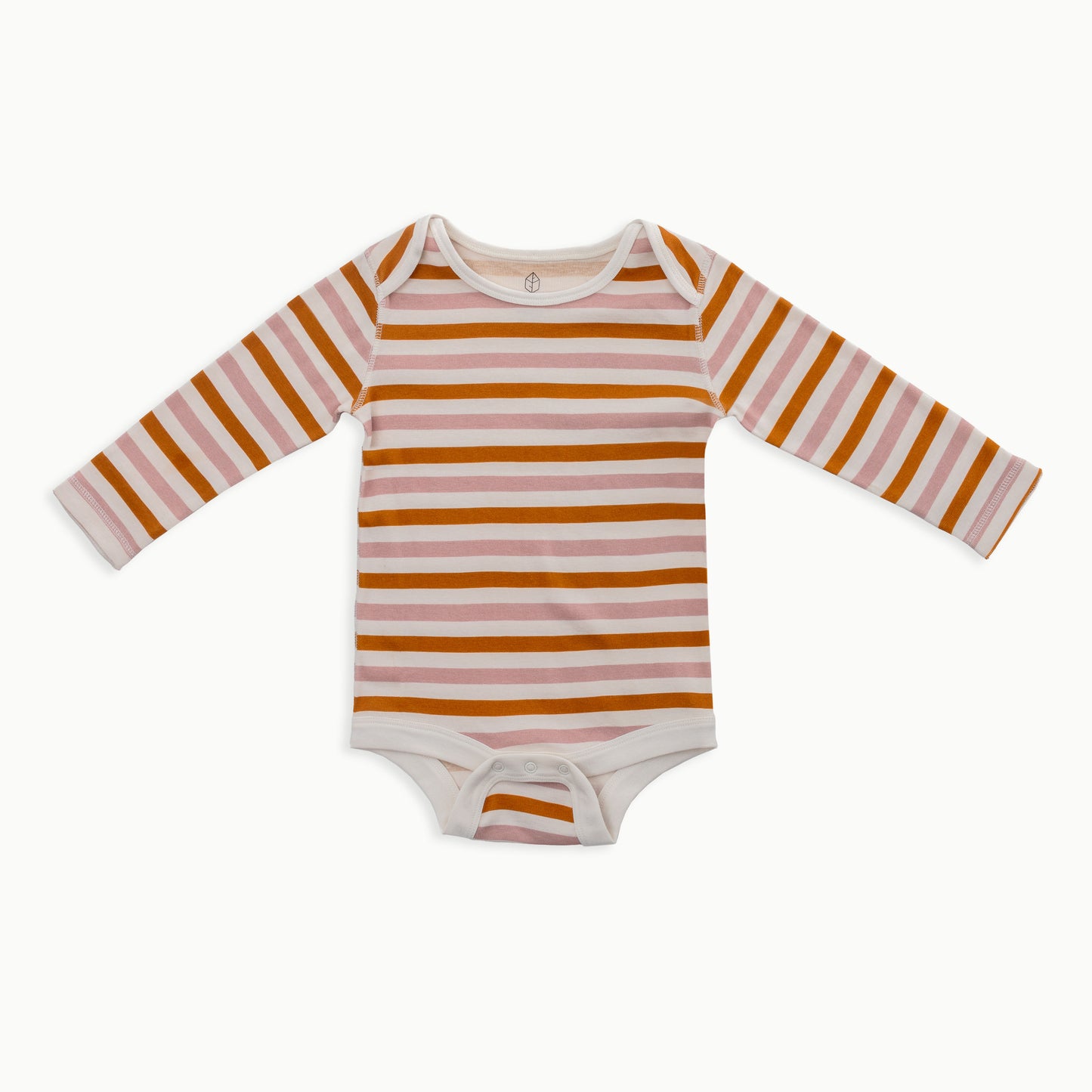 Organic Cotton Baby Long Sleeve Bodysuit, 2-Pack | Rainbows + Striped