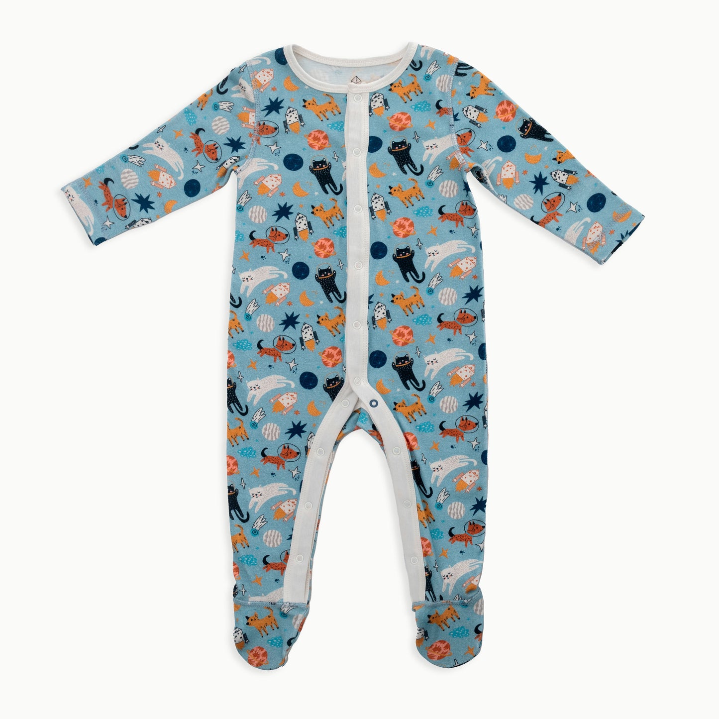 Baby Sleeper, 2-Pack | Space Cats + Solid Blue