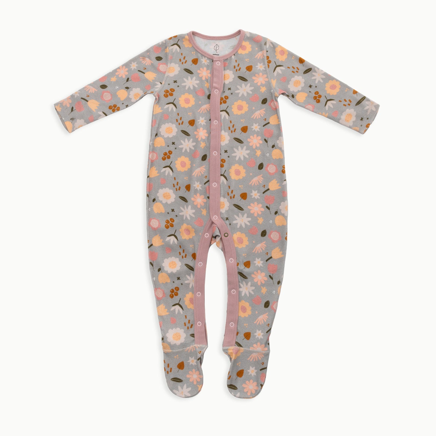 Baby Sleeper, 2-Pack | Flowers + Solid Pink