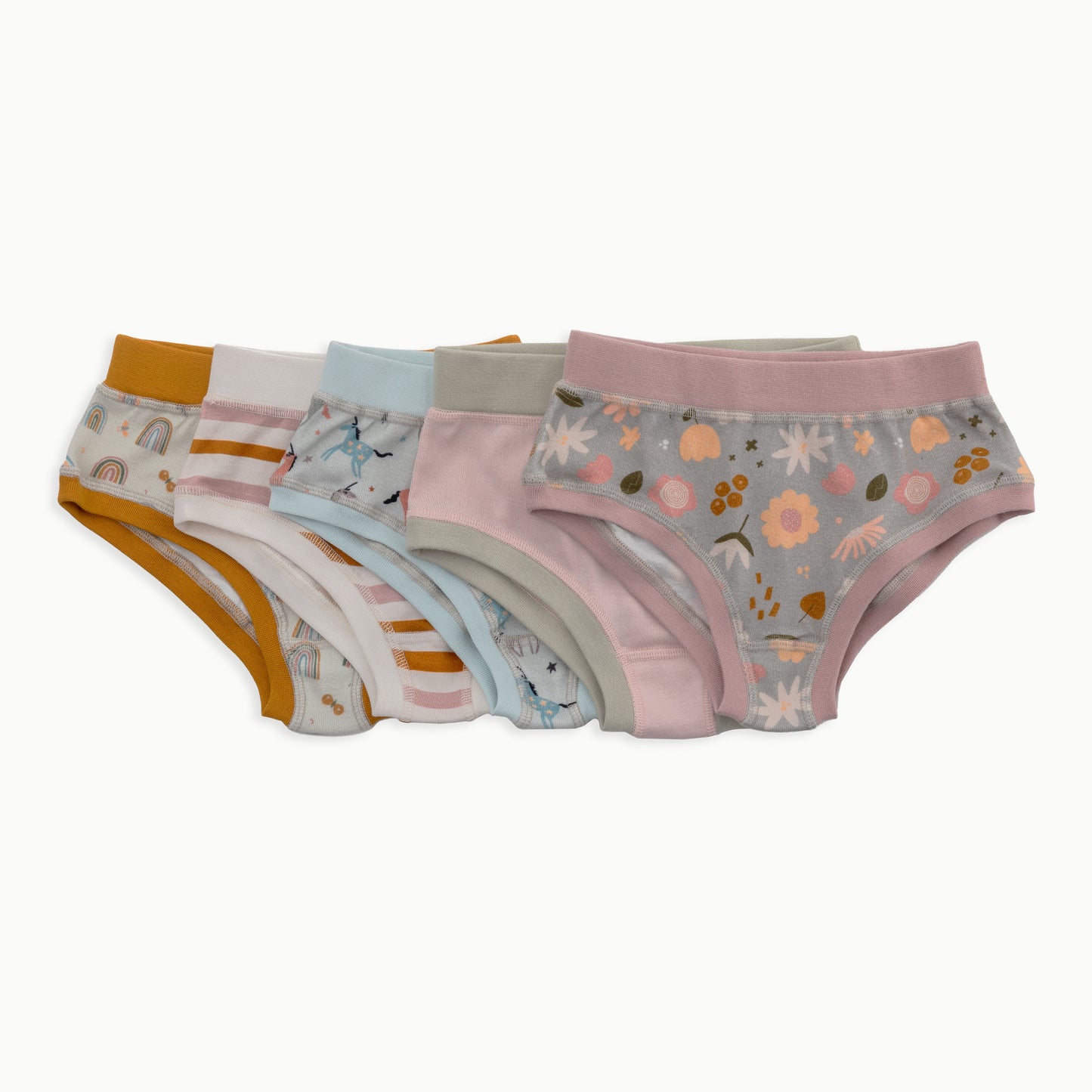 Organic Cotton Girls' Briefs Multi-pack | 5 colors