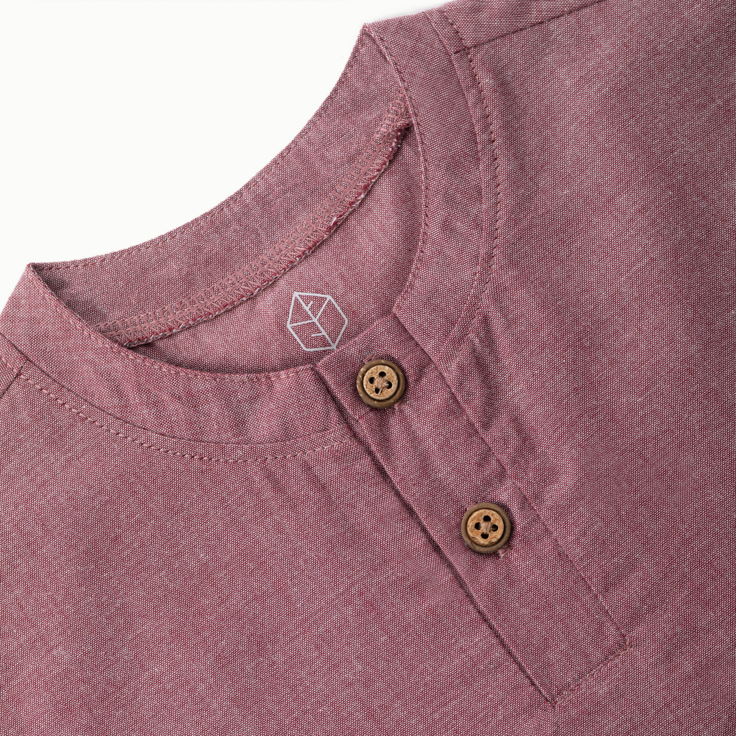 Oak Henley Tee in Canyon Clay