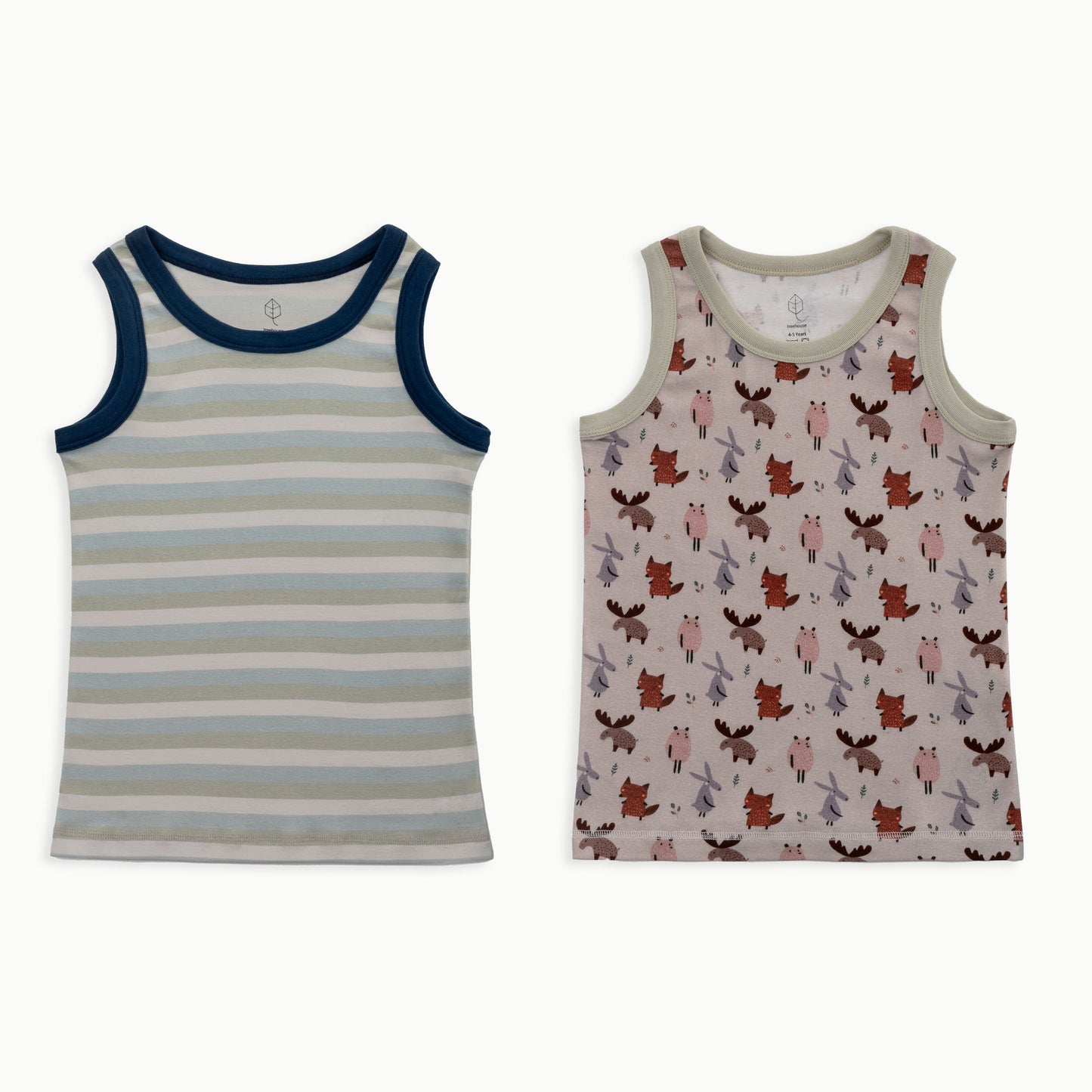 Organic Cotton Tank, 2-Pack | Woodland + Striped