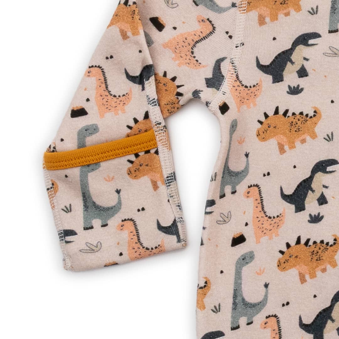 Organic Cotton Baby Sleeper, 2-Pack | Dinosaurs + Solid Green