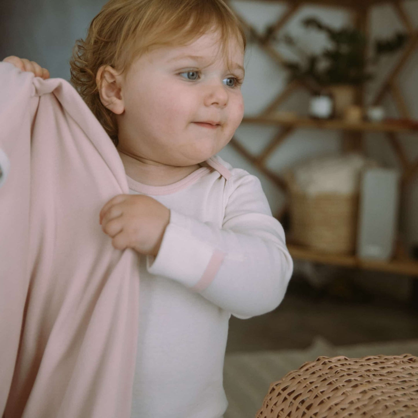 Organic Cotton Baby Long Sleeve Bodysuit, 2-Pack | Unicorns + Solid Cream