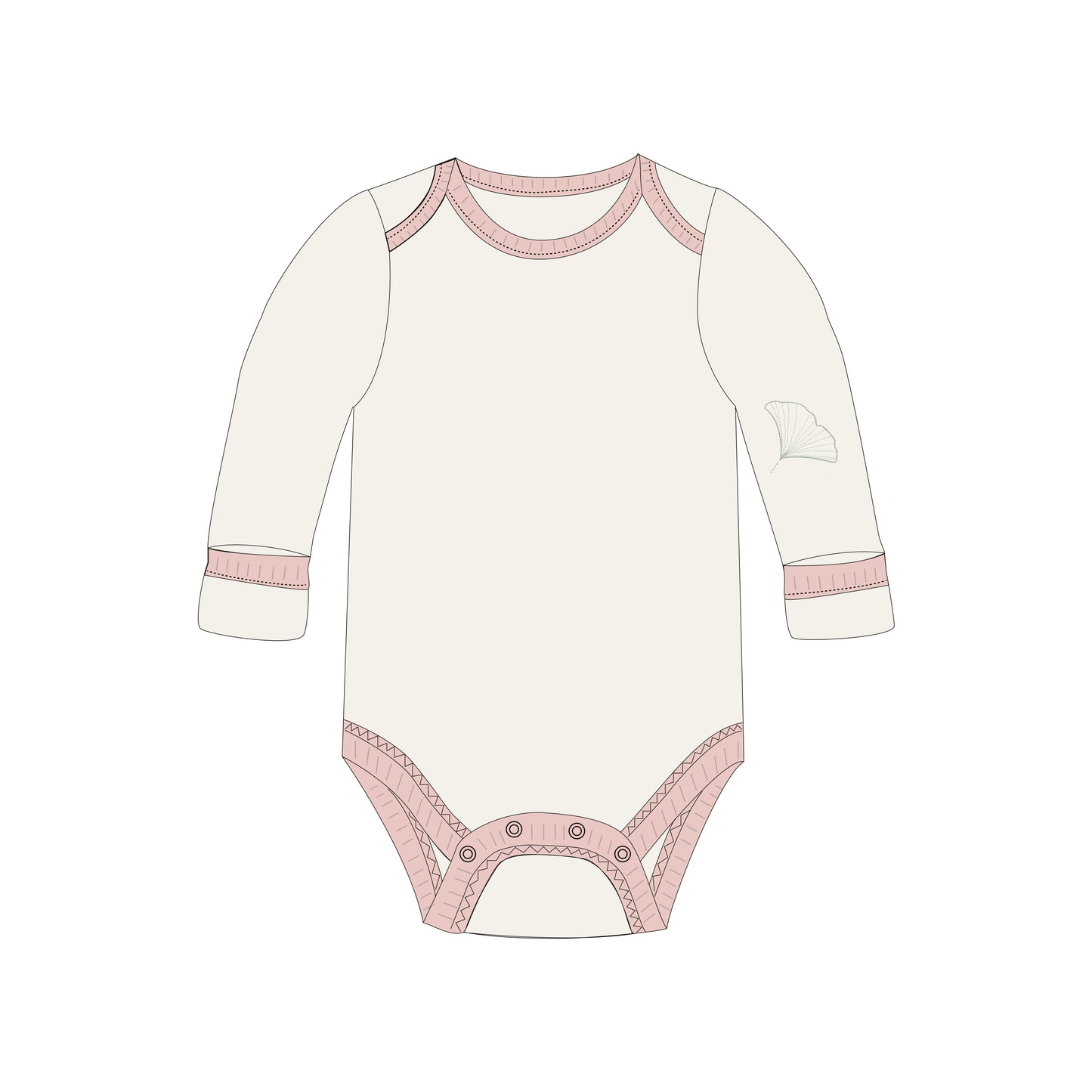 Baby Girls' Long Sleeve Bodysuit, 2-Pack | Unicorns + Solid Cream