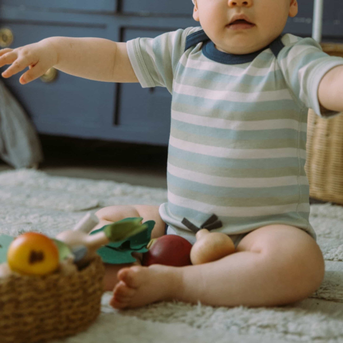 Baby Short Sleeve Bodysuit, 2-Pack | Woodland + Striped