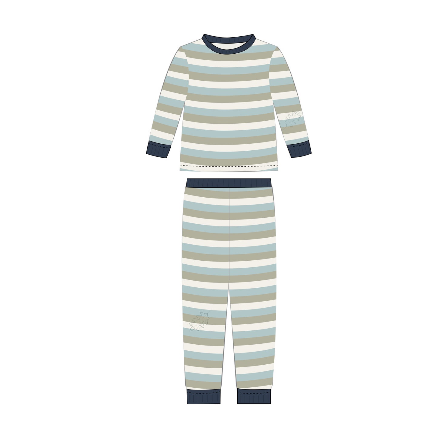 Boys' Long-Sleeve Pajamas | Striped