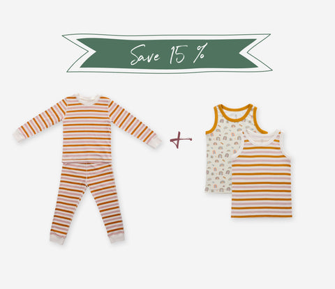 Striped Pajama & Tank Combo Bundle