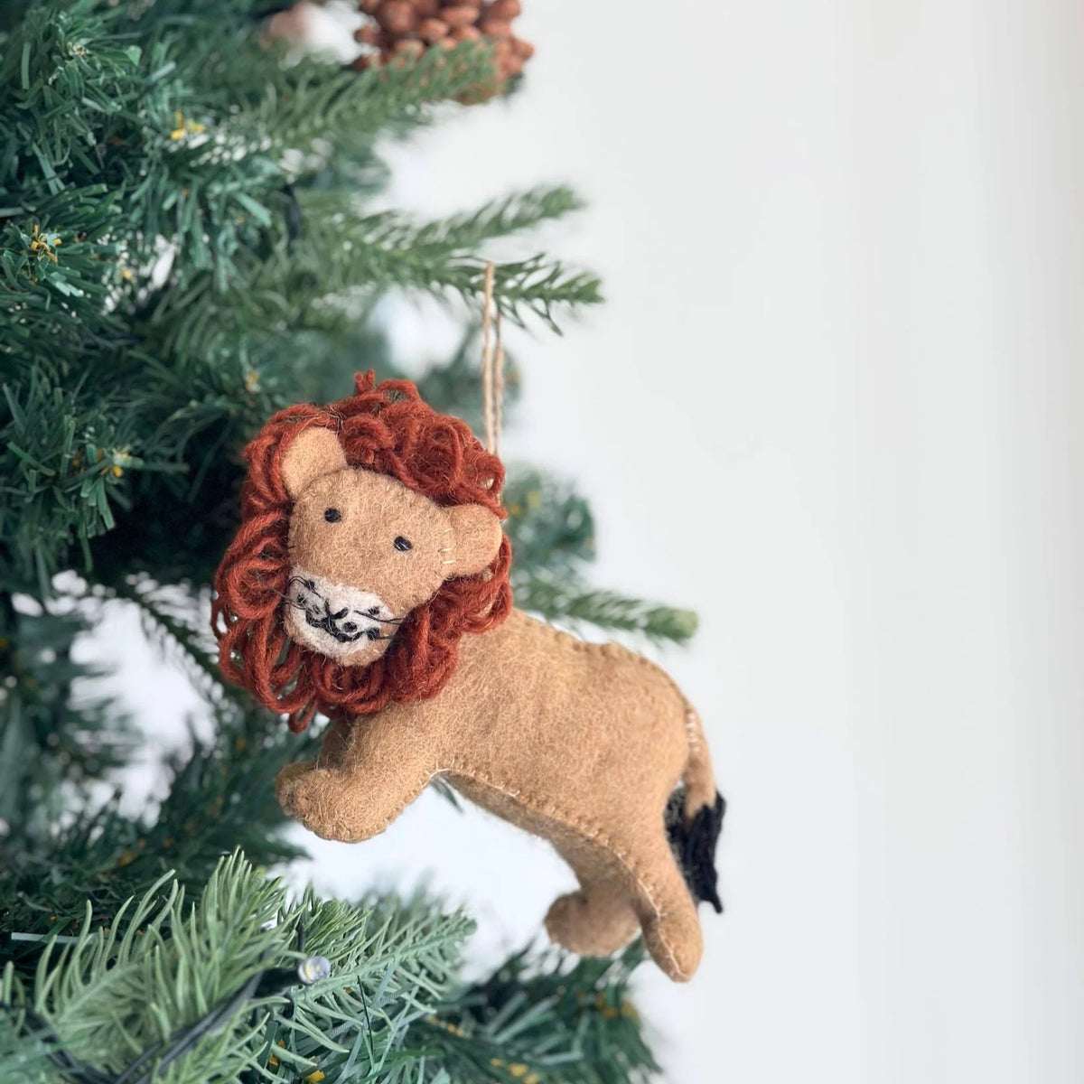 Wool Felt Tree Ornament - Lion