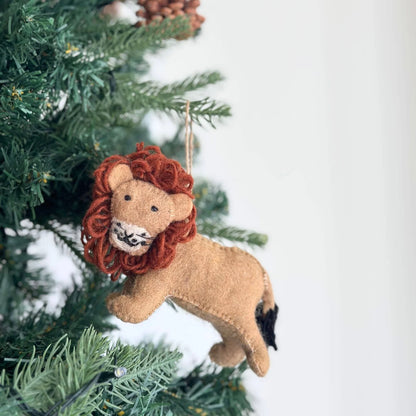 Wool Felt Tree Ornament - Lion