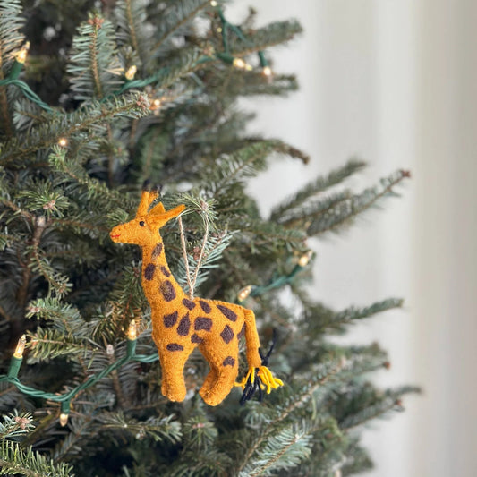 Wool Felt Tree Ornament - Giraffe