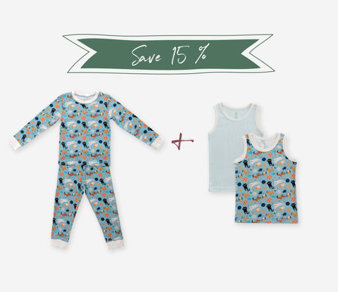 Space Cat Pajama & Tank Combo Bundle