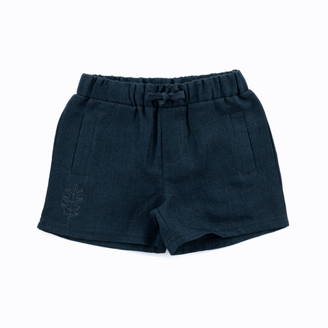 Linen Oak Short in Naval
