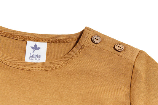 PREORDER: Leela Cotton Organic Cotton Long Sleeve Tee in Mustard