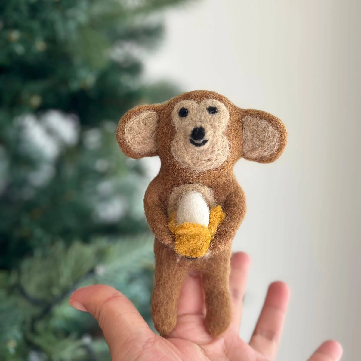 Wool Felt Finger Puppet - Monkey