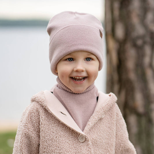 Kids' Beanie Knitted Merino & Cashmere: Dark gray