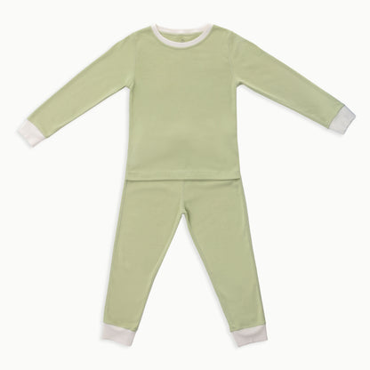 Long-Sleeve Pajamas | Solid Green