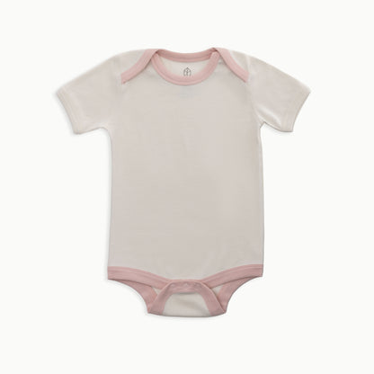 Organic Cotton Baby Short Sleeve Bodysuits, 2-Pack | Unicorns + Solid Cream