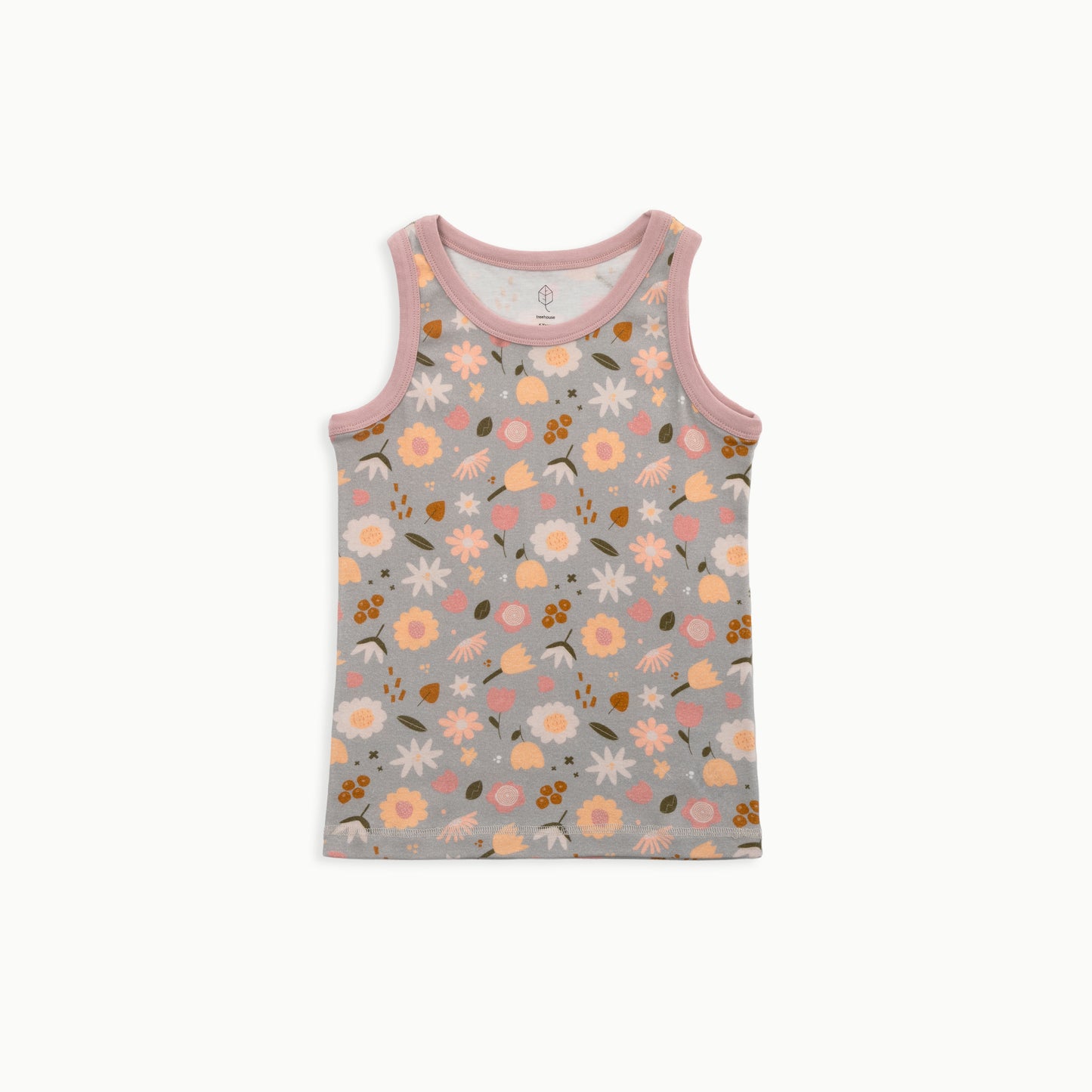 Tank, 2-Pack | Flowers + Solid Pink