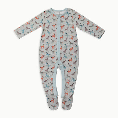 Organic Cotton Baby Sleeper, 2-Pack | Unicorn + Solid Cream
