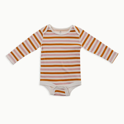 Organic Cotton Baby Long Sleeve Bodysuit, 2-Pack | Rainbows + Striped
