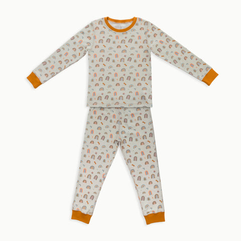 Organic Cotton Long-Sleeve Pajamas | Rainbow