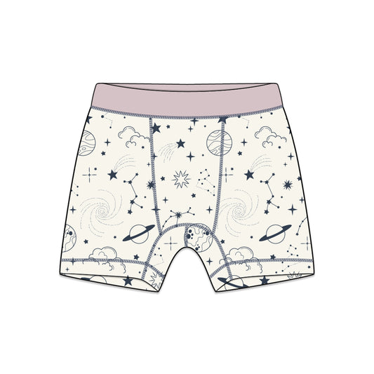 PREORDER | Organic Cotton Boy Boxer Briefs | Multi-pack | 5 colors | Stars & Leaves