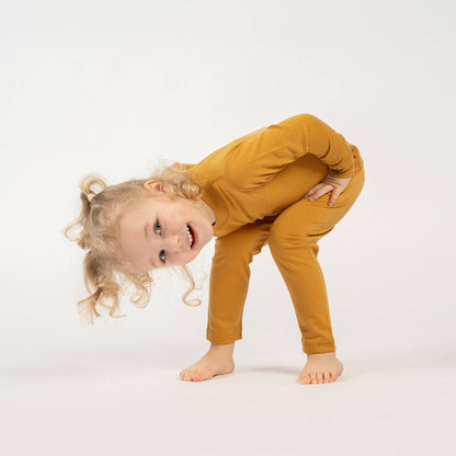 Menique Kids' Merino Long Sleeve & Pants Baselayer 2-Piece in Dark Green