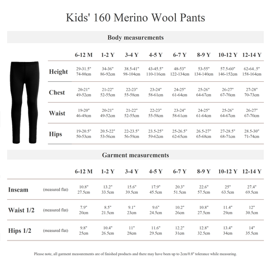 Menique Kids' Merino Long Sleeve & Pants Baselayer 2-Piece in Dark Green