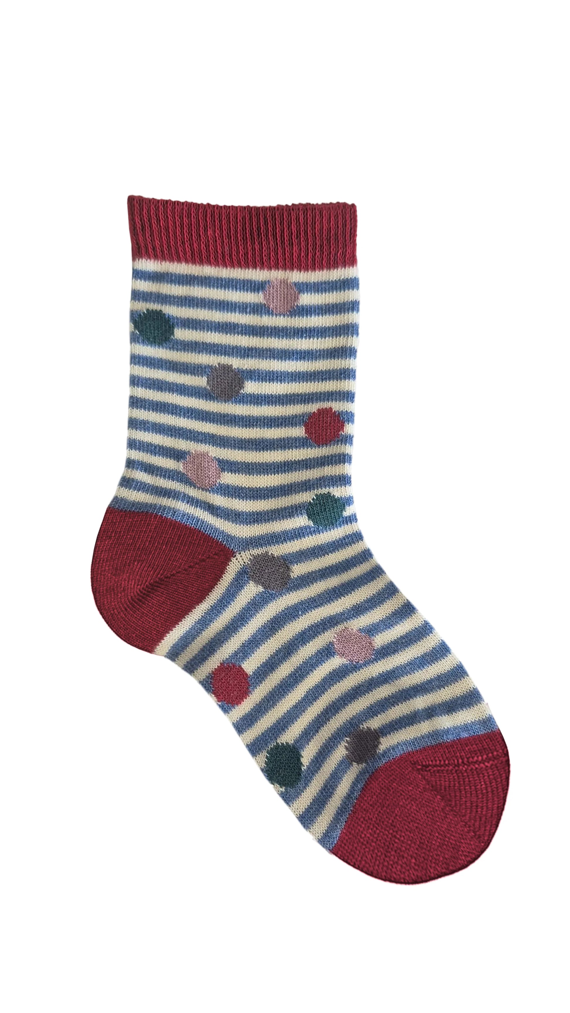 Leela Cotton 98% Organic Cotton Kids Socks, 6-Pack | Stripes & Spots