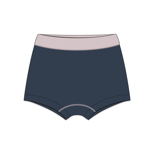 PREORDER | Organic Cotton Boy Short Briefs for Girls | Multi-pack | 5 colors | Berry Hues