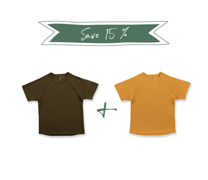 Organic Cotton Raglan Tee Bundle (2 Tees)