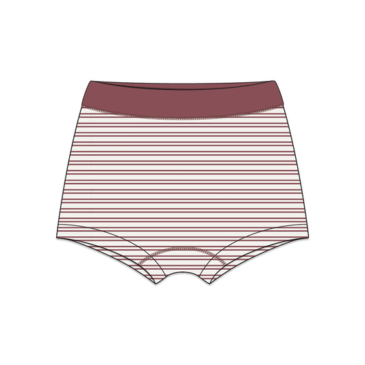 PREORDER | Organic Cotton Boy Short Briefs for Girls | Multi-pack | 5 colors | Berry Hues