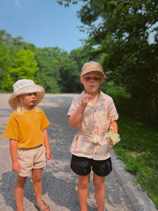 Linen Birch Shirt in Sand