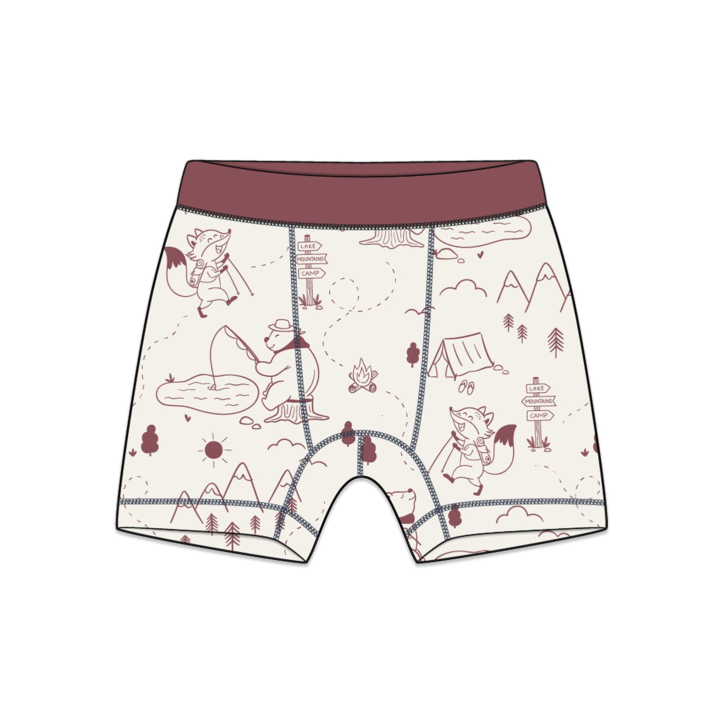 PREORDER | Organic Cotton Boy Boxer Briefs | Multi-pack | 5 colors | Berry & Mustard Hues