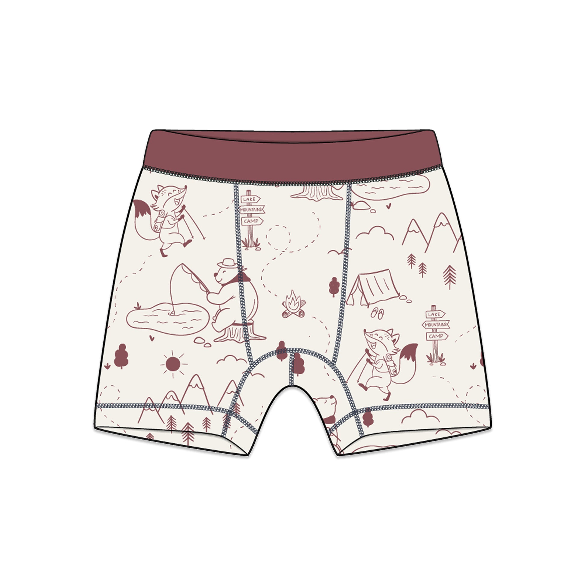 PREORDER | Organic Cotton Boy Boxer Briefs | Multi-pack | 5 colors | Berry & Mustard Hues