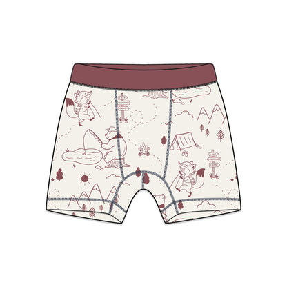 PREORDER | Organic Cotton Boy Boxer Briefs | Multi-pack | 5 colors | Berry & Mustard Hues