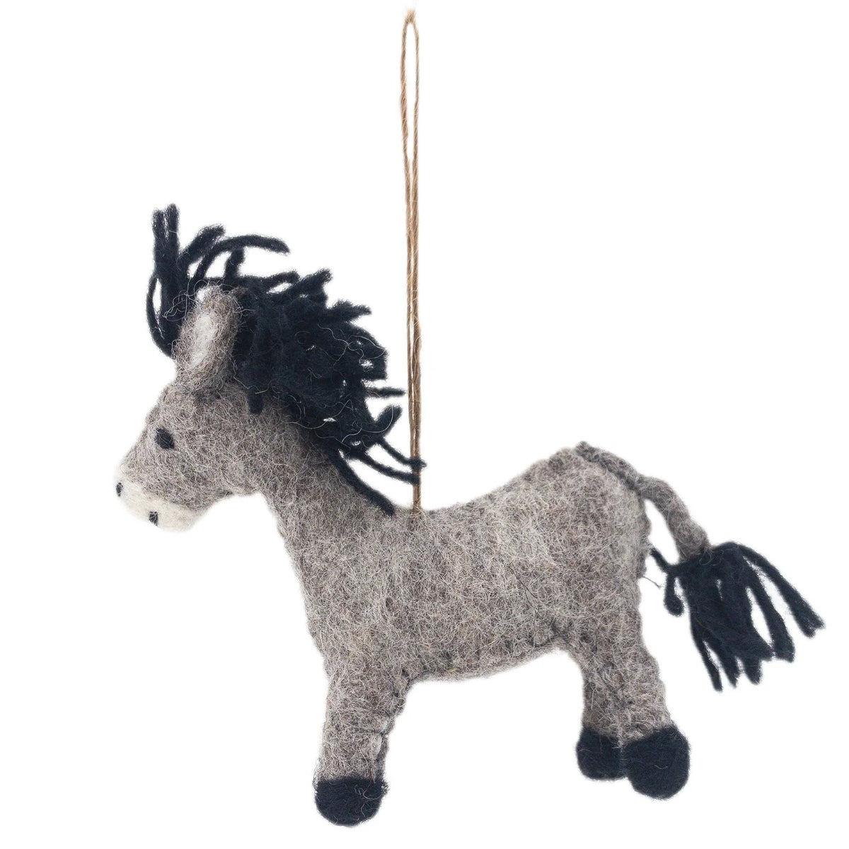 Wool Felt Tree Ornament - Donkey