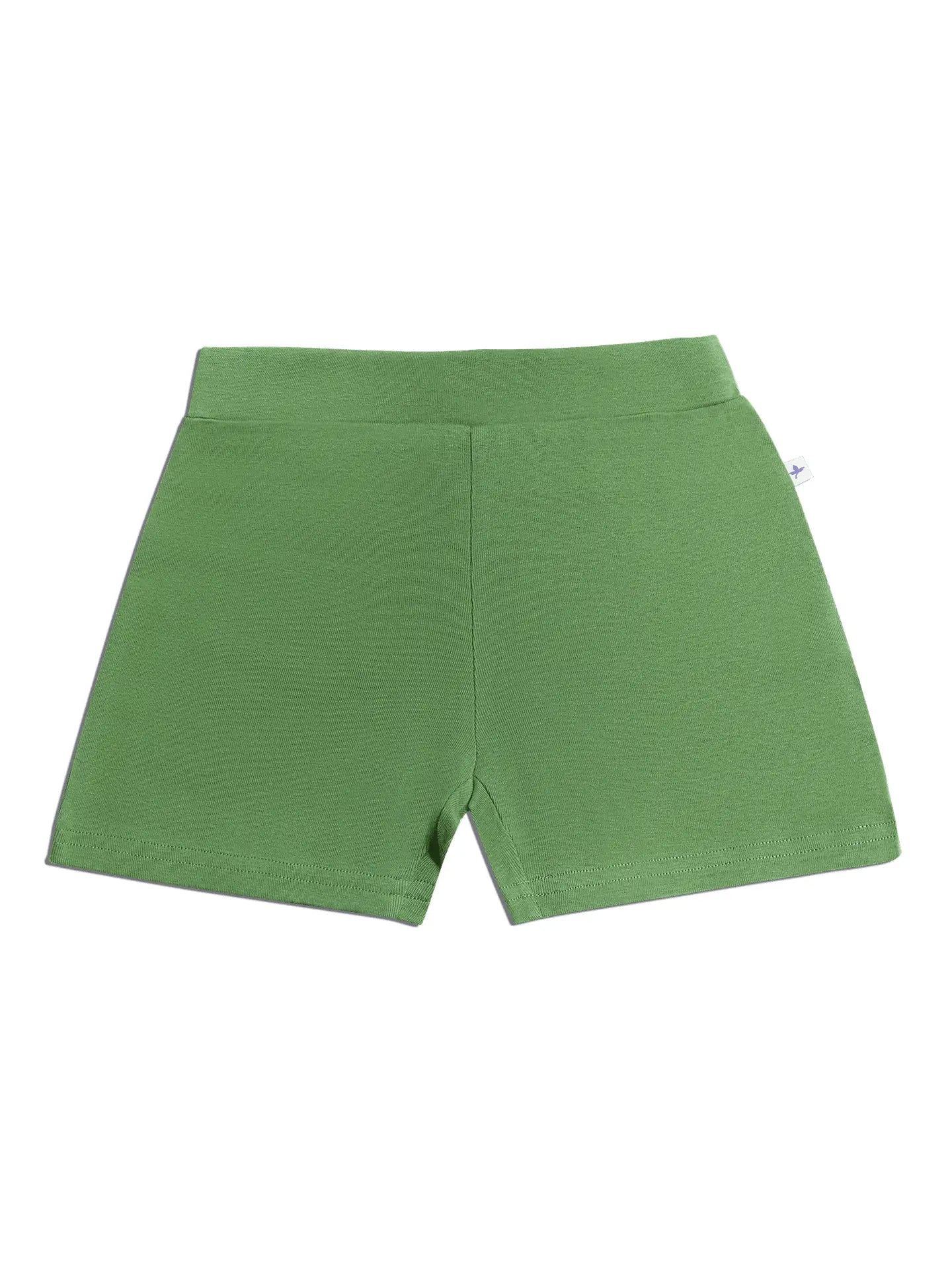 Leela Cotton Organic Cotton Pull On Short in Moss Green