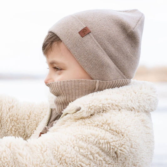 Kids' Beanie Knitted Merino & Cashmere: Dark gray